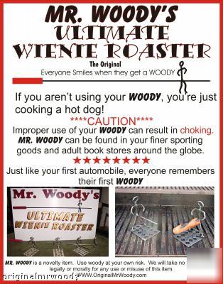 Funny hot dog roaster cooker mr woody Â® 4 long handle