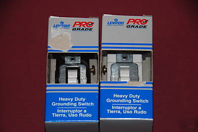 Lot of 2 grounding toggle switch (quiet/white) (#4127)