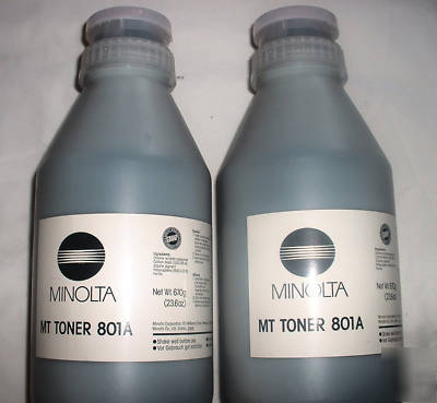 Minolta mt toner 801A oem 670G 23.6OZ lot of 2 bottles