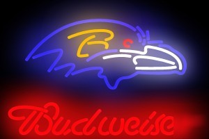 New big- baltimore ravens budweiser neon light 14X12 V03