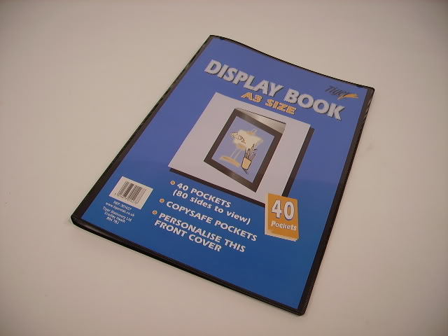Premium A3 black 40 pocket presentation display book
