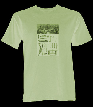 Woodworkers in 18TH century, art history shirt, nwt
