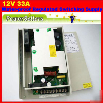 12V 33A led waterproof regulatedÂ switching power supply