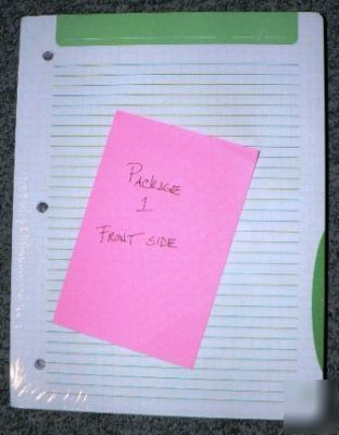 600 sheets color-coded filler paper & quad/graph paper
