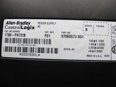 Ab controllogix 1756-L55M14 rack loaded w/io, very nice
