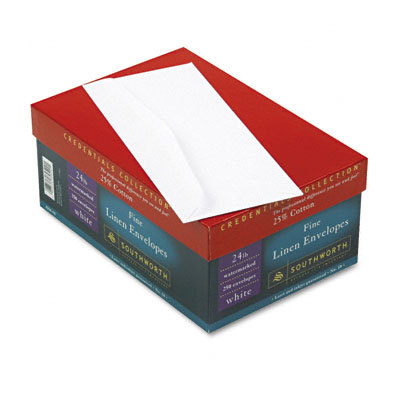 Credentials collection fine linen envelope v-flap white