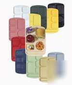 Get tan polycarbonate left handed 6 comp tray |1 dz|