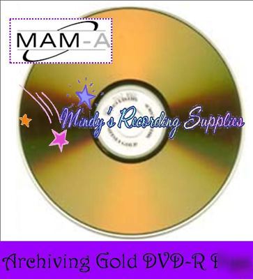 Mitsui mam-a dvd-r archiving quality discs gold 10 pack
