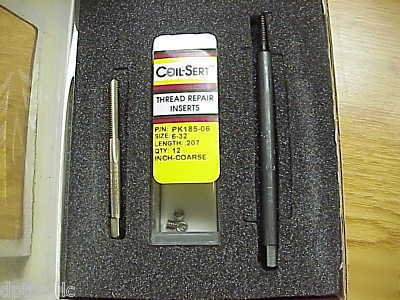 New 6-32 coil-sert thread repair kit uses helicoil 