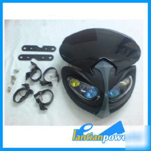 New black 4-halogen universal motorbike headlight 