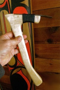 Nw coast style woodworking carving elbow adze, davis 3M