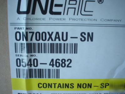 Oneac rack mount ups 700VA & power conditioner $1249