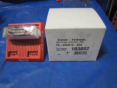 Kidde-fenwal 75-000015-002 multitone with strobe - red