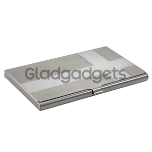 Light metal business name credit card case holder clip