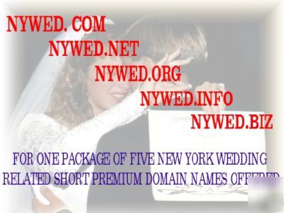 New 5 domains nywed.com.net.org.info.biz - york wedding