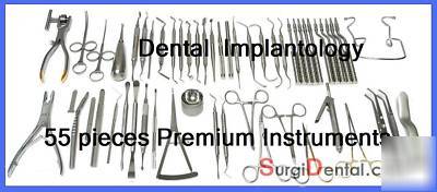 New full implant instruments set of 55 dental surgery 