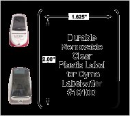 Removable clear plastic labels for dymo labelwriter