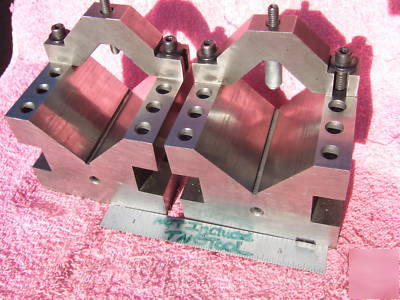 V-blocks (2) atco w/clamps used machinist toolmaker 