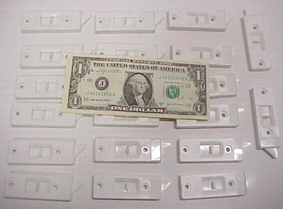 New 20 white plastic slide spring latches latch, window 