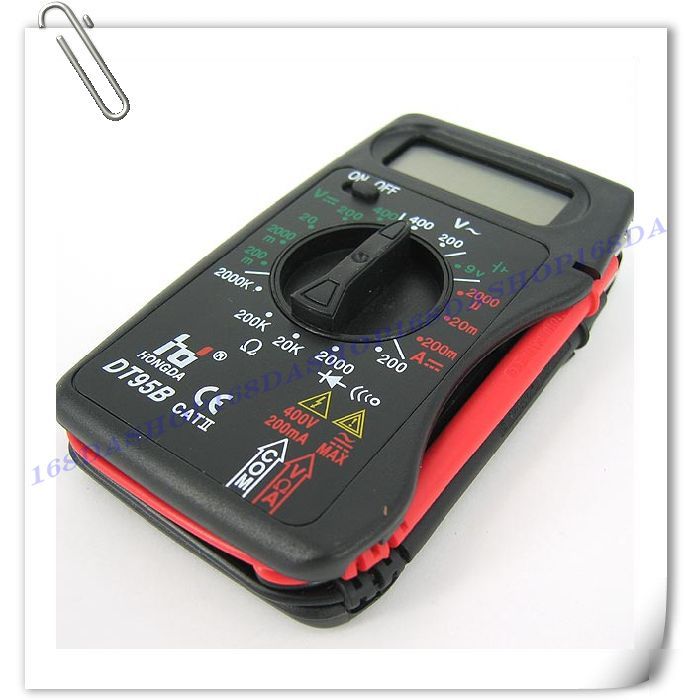 New digital ac dc load voltage multimeter meter 34-218