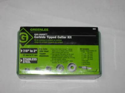 New greenlee 660 quick change ss hole cutters- 