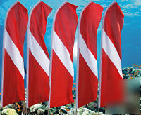 Clearance sale swooper flag 15 ft tall banner w/pole 