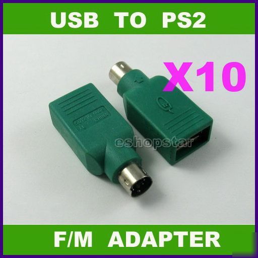 10 x usb female to PS2 male adapter converter for mouse