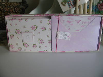 20 cards & envelopes * pink & cream * flowers & toile 