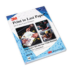 3M print to last coated waterproof paper for laser pri