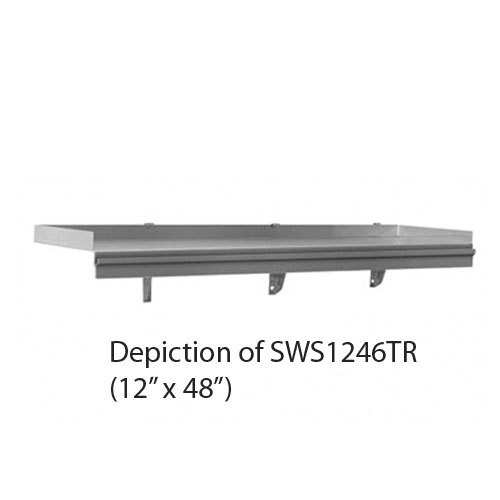 Eagle SWS1212TR-16/4 shelf, wall mount, flat front with