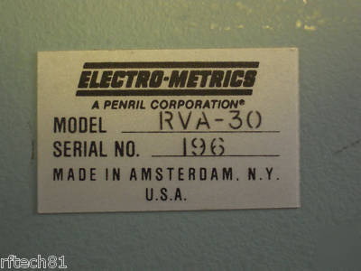 Electro-metrics rva-30 rod antenna - 10 khz to 30 mhz