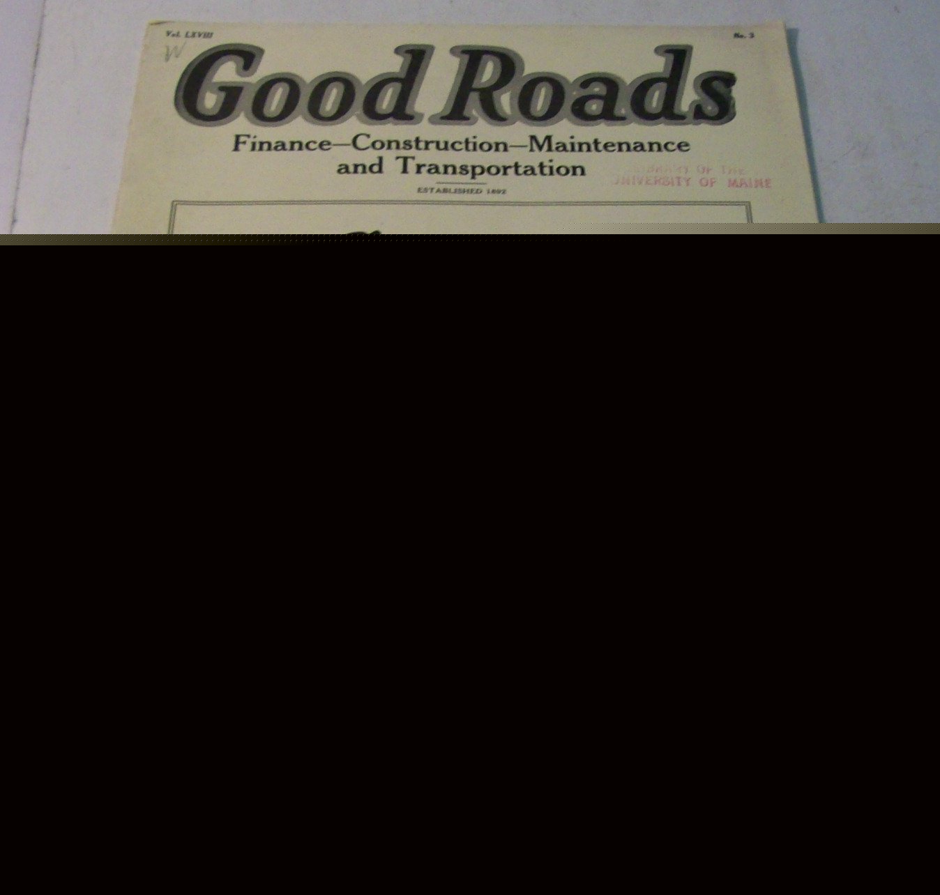 Good roads 1925 construction magazine vol.68, no.3