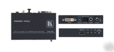 Kramer fc-49 FC49 dvi to hdmi audio video converter hd
