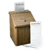 Lorell medium oak wood suggestion box