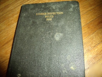 Lumber inspection rules 1921 (4TH ed)