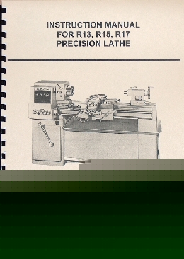 Sheldon R13,R15,R17 precision lathe operator's manual
