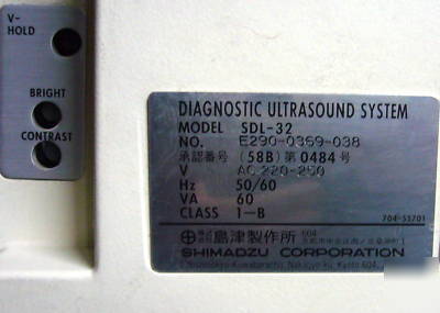 Shimadzu sdl-32. portable ultrasound