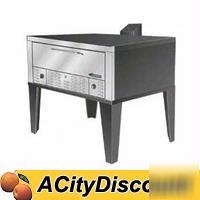 Single door gas pizza oven large hearth deck floor