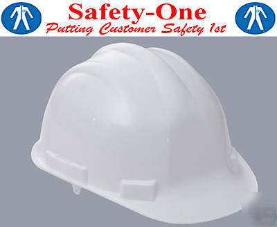 White safety helmet / hard hat, builders, construction