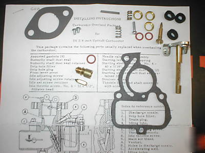 International,farmall cub carburetor kit w/ instruct.