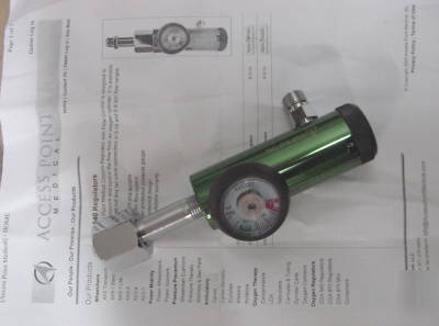 New cga 540 oxygen regulator w/ flow control 0-15 lpm 