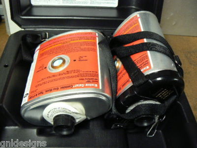 New msa gmc-ss respirator gas mask w/cannisters & case 