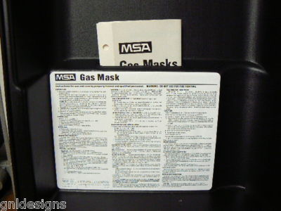 New msa gmc-ss respirator gas mask w/cannisters & case 