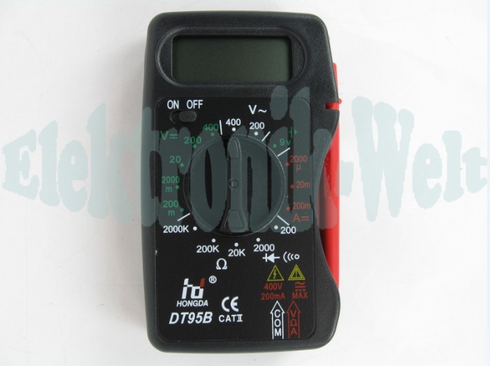 New portable lcd digital voltmeter ohm amp multimeter