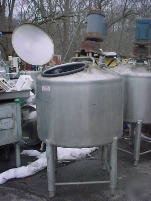 Crepaco 150 gallon cone bottom mix tank 2 hp shaft prop