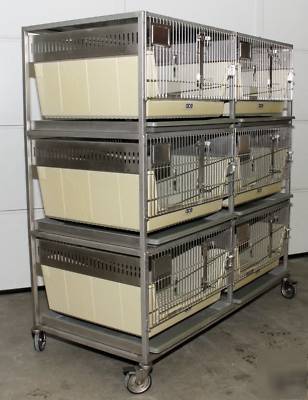 Dog cat rabbit stainless steel 6 cage unit allentown 