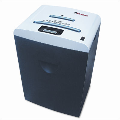 Heavy-duty 38103 micro-shred shredder, black/silver