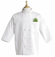 New 3/4 sleeve chef coat #410 white small irr 