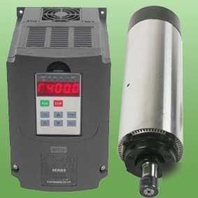 New air-coole motor spindle 1.5KW and matching inverter