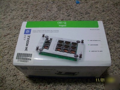 New on-q legend 4LINE 8PORT wall telecom module TM7556